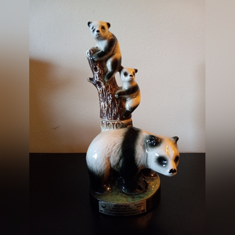 Jim Bean Panda and Cubs Collectors Decanter